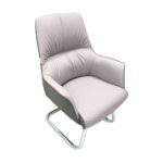 Luxury Visitor Office Chair with Medium Back and Chrome Sled Base