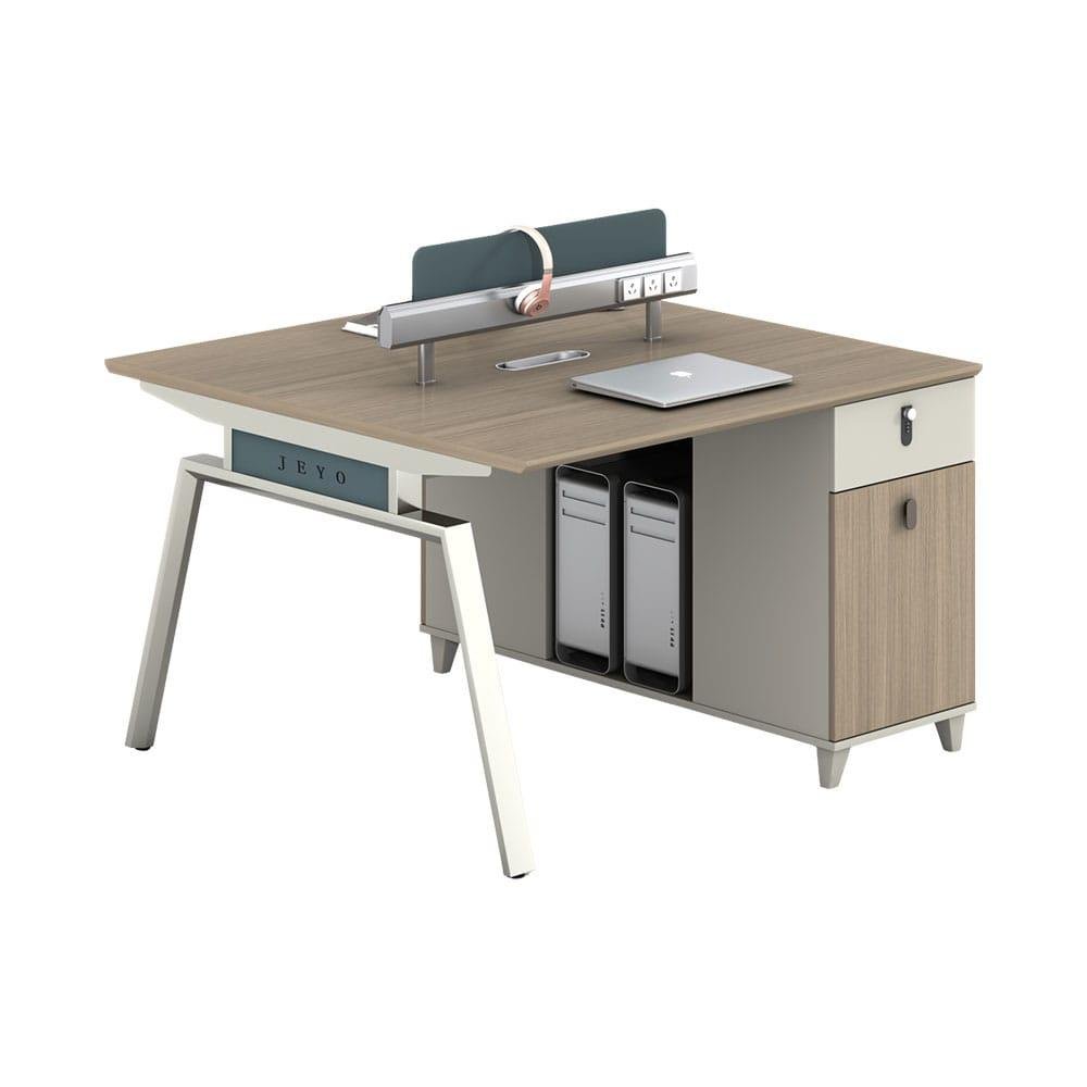 2-person-workstation-with-power-outlet.jpg Modern 2-Person Office Workstation Desk with Storage & Power Outlets - Image 1