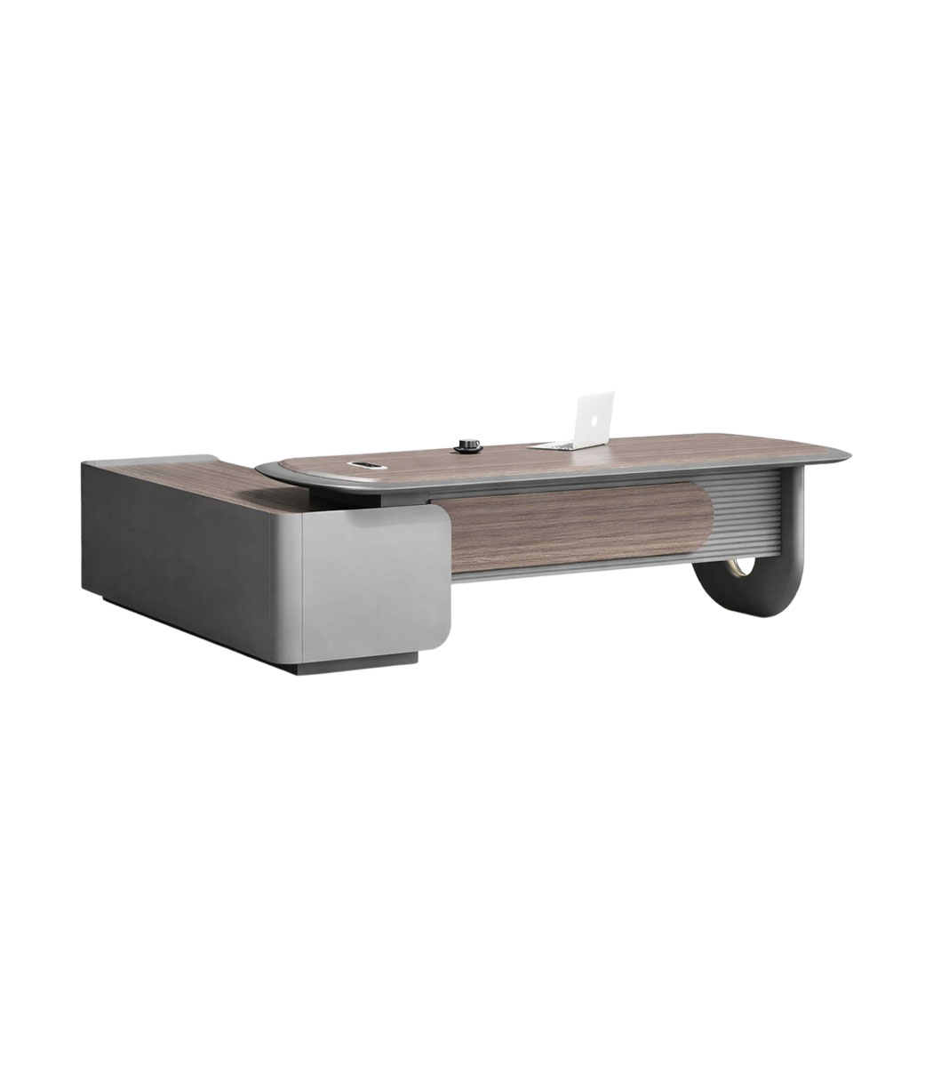 2151545 Aurelius Modern Executive Office Desk Walnut Grey - Image 1