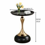 Modern Luxury Coffee Table with Metallic Base - Image 2