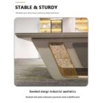 Luxury Modern Executive Desk with Integrated Storage Cabinet - Image 3