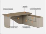 Manager Office Table | Side Drawer - Image 2