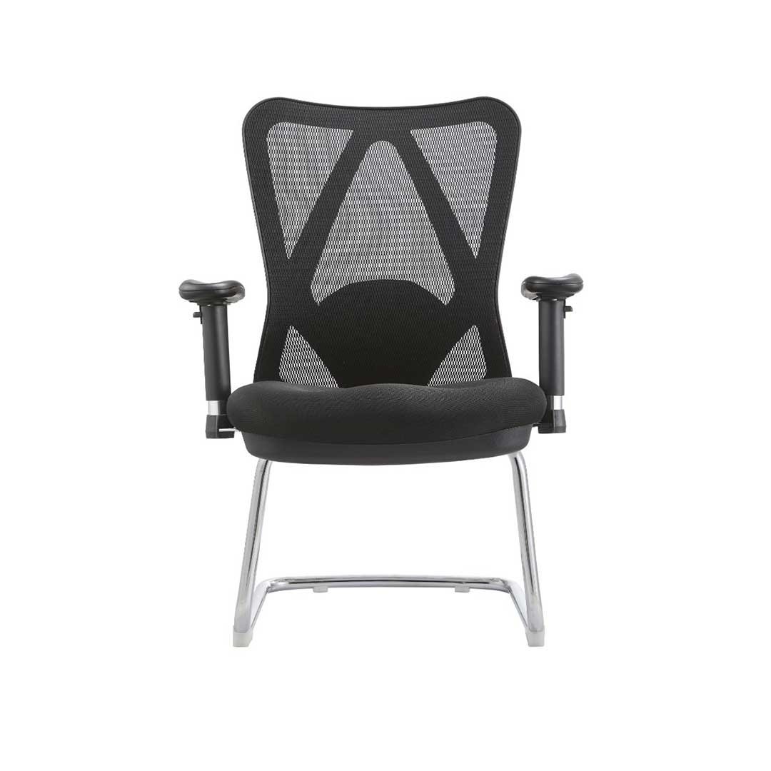 EG-789-V-Black.jpg Comfort Plus Black Mesh Visitor Chair - Image 1