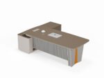 Modern executive office desk Oak khaki