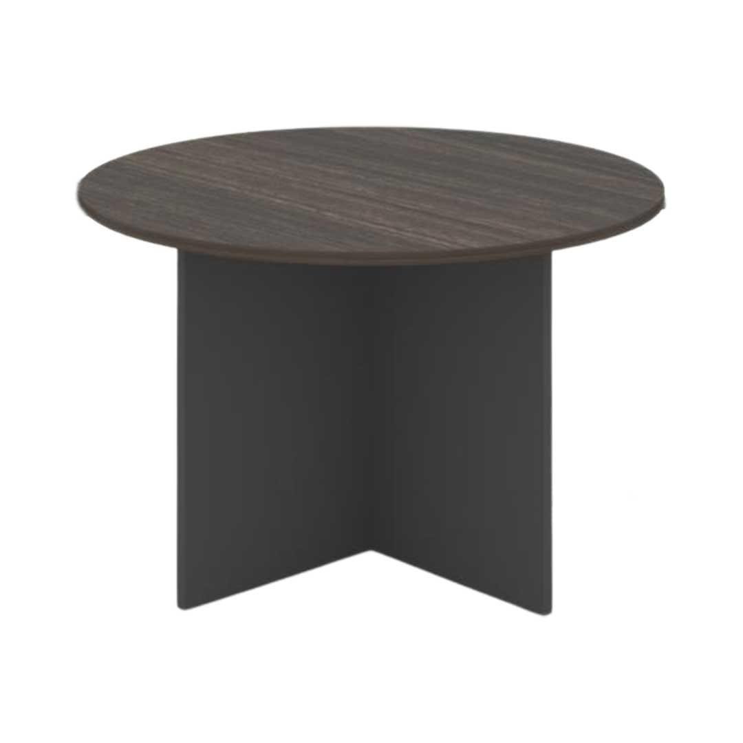 round-meeting-table-coffee-color.jpg Coffee Grey Round Meeting Table - Image 1