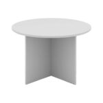 Round Meeting Table with White Base