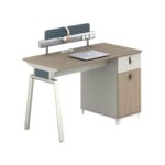 Modern Office Workstation Desk with Storage & Power Outlets